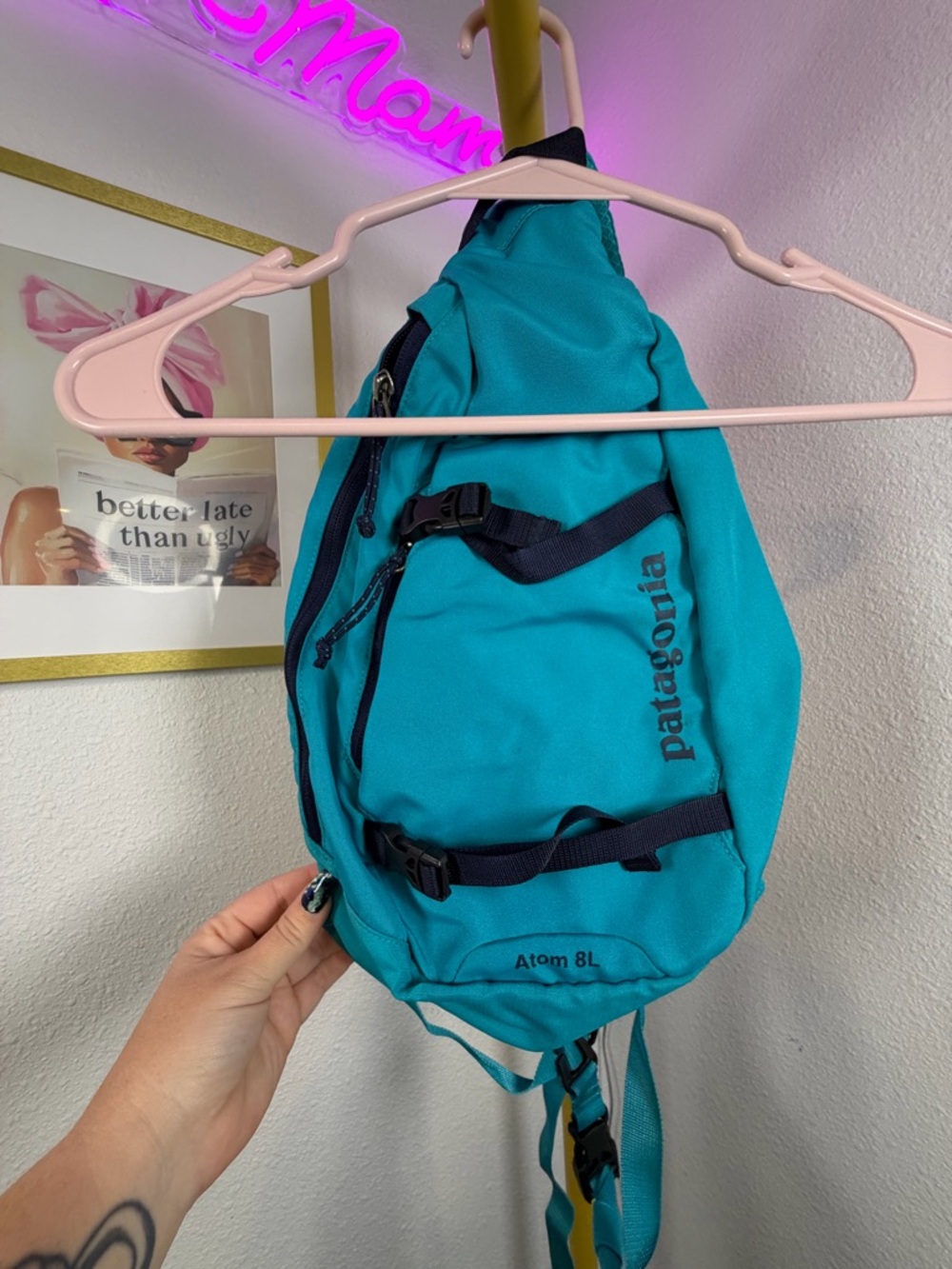 Patagonia Atom Sling 8L Teal Crossbody Backpack